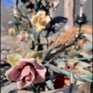 Vintage Italian Metal Tole Chandelier